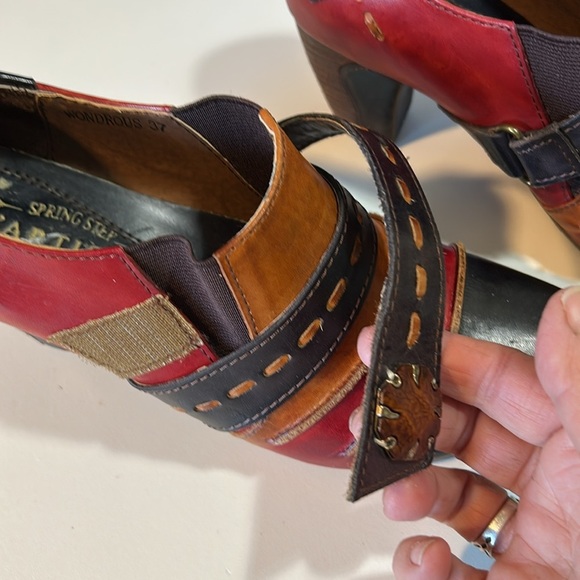 L’ARTISTE BY SPRING STEP WONDROUS BOOTIE RED LEATHER SIZE 61/2 - Picture 9 of 11